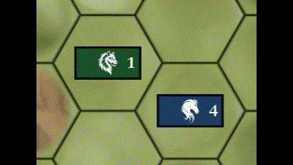 Cavalry charging cavalry.